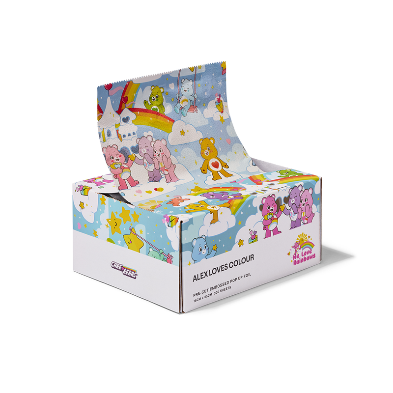 Care Bear We Love Rainbows Long Wide Pre-Cut Hair Foil - 300 Sheets